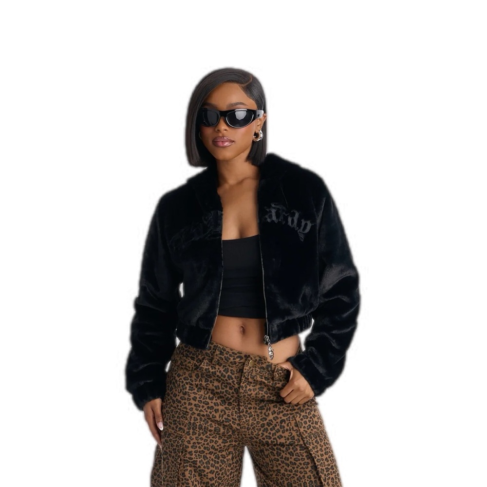 Ed Hardy Black Bomber Jacket